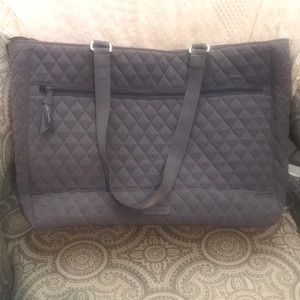 Gray Vera Bradley Laptop Tote